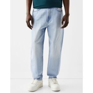 Bershka Jeans Loose Homme 36 Bleu Clair