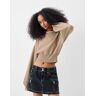 Bershka Pull Moulant Taille Femme L Camel