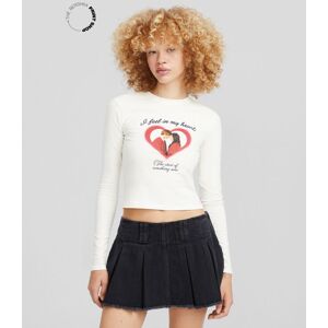 Bershka T-Shirt High School Musical Manches Longues Imprimé Femme M