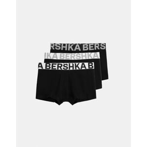 Bershka Lot 3 Boxers Taille Large Imprime Homme M Noir