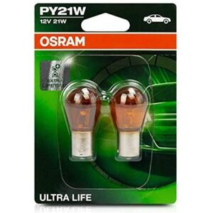 OSRAM Lighting SASU ULTRA LIFE BLISTER DUO PY21W 12V 21W BAU15s OSRAM 7507ULT-02B - orange