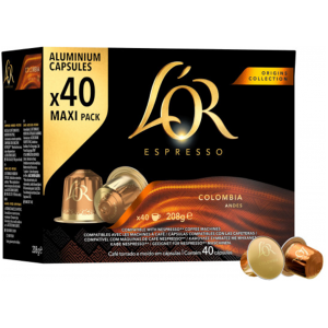 200 Capsules L' Or Espresso Colombia Compatible Nespresso   Aluminium