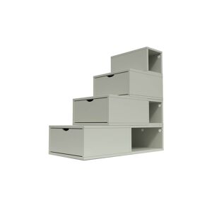 ABC MEUBLES Escalier Cube de rangement hauteur 100 cm Moka