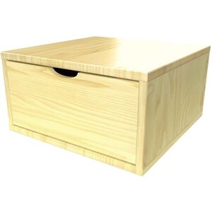 ABC MEUBLES Cube de rangement bois 50x50 cm + tiroir - - Miel