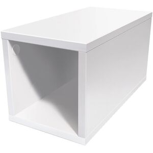 ABC MEUBLES Cube de rangement bois 25x50 cm - 25x50 - Blanc