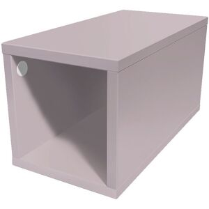 ABC MEUBLES Cube de rangement bois 25x50 cm - 25x50 - Violet Pastel