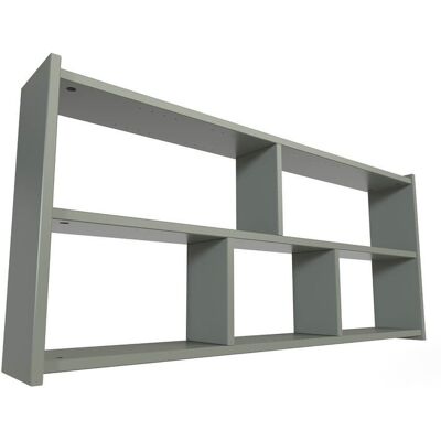 ABC MEUBLES Etagère suspendue largeur 140cm en bois pour lit mezzanine - Gris - Publicité ABC MEUBLES Etagère suspendue largeur 140cm en bois pour lit mezzanine - Gris - Publicité