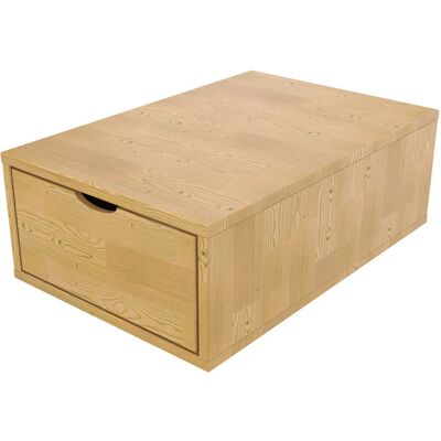 Cube de rangement en bois ABC MEUBLES avec tiroir - Miel - Type de rangement - Publicité Cube de rangement en bois ABC MEUBLES avec tiroir - Miel - Type de rangement - Publicité