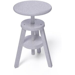 ABC MEUBLES Tabouret à vis en bois - - Gris Aluminium