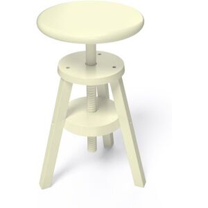 ABC MEUBLES Tabouret à vis en bois - - Ivoire