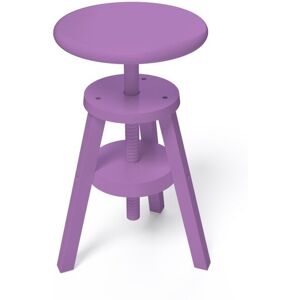 ABC MEUBLES Tabouret à vis en bois - - Lilas