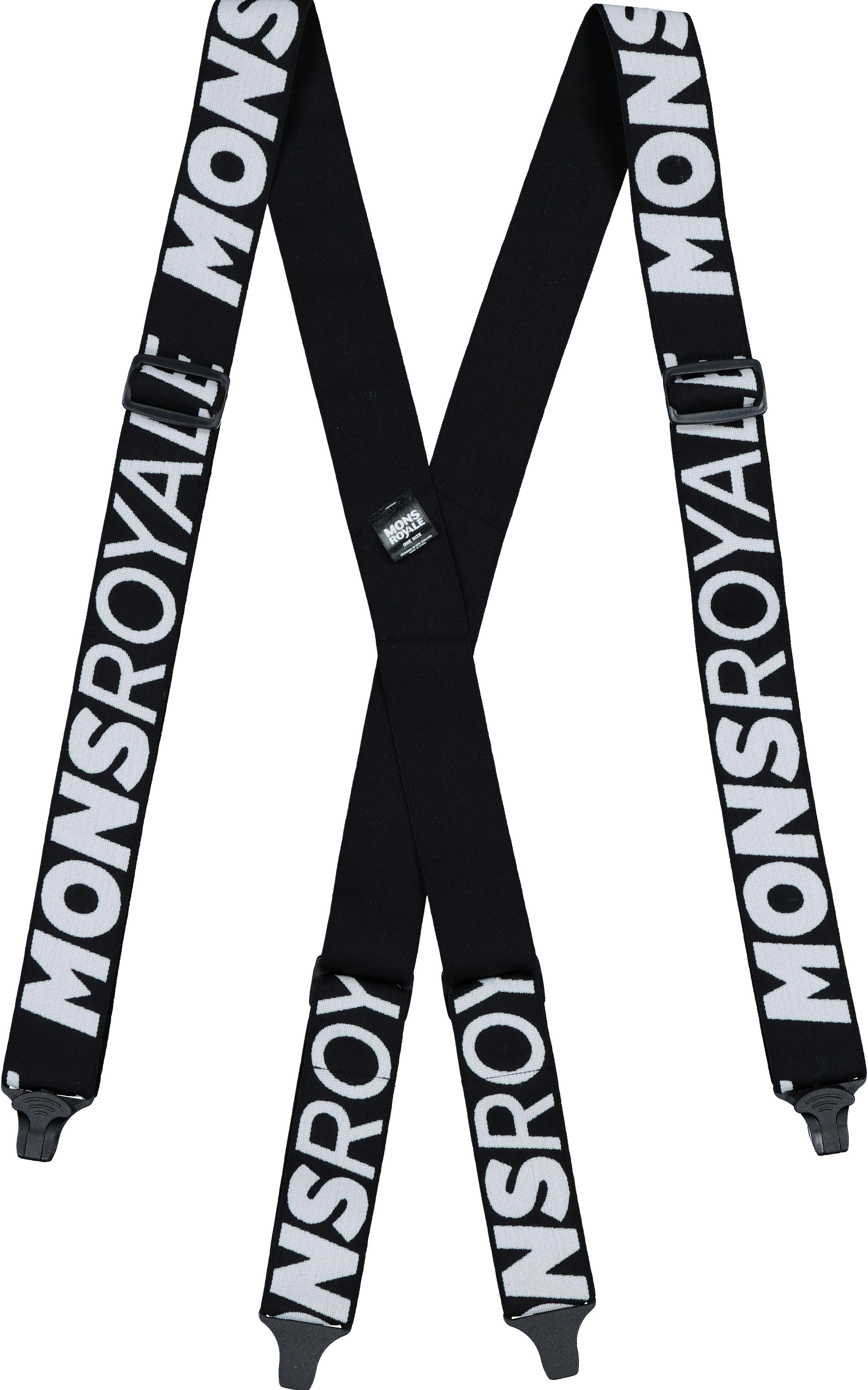 MONS ROYALE AFTERBANG SUSPENDERS BLACK WHITE One Size