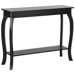 Beliani Table Console Noire en MDF de Style Traditionnel pour Hall d'Entrée et Couloir Classique ou Moderne Beliani taille: 30x80x100 - Publicité