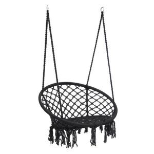 FURNMOD Design Your Space Fauteuil Suspendu Columbia en Cotton pour jardin - Noir - Tissu - Chaises Exterieure - Publicité