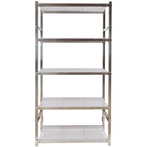 SETAM Rayonnage alimentaire Storinox 5 tablettes coloris blanc départ - Publicité SETAM Rayonnage alimentaire Storinox 5 tablettes coloris blanc départ - Publicité