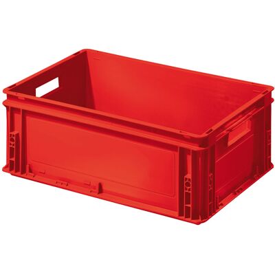 SETAM Caisse plastique Athéna rouge 40 litres poignées ouvertes - Publicité SETAM Caisse plastique Athéna rouge 40 litres poignées ouvertes - Publicité