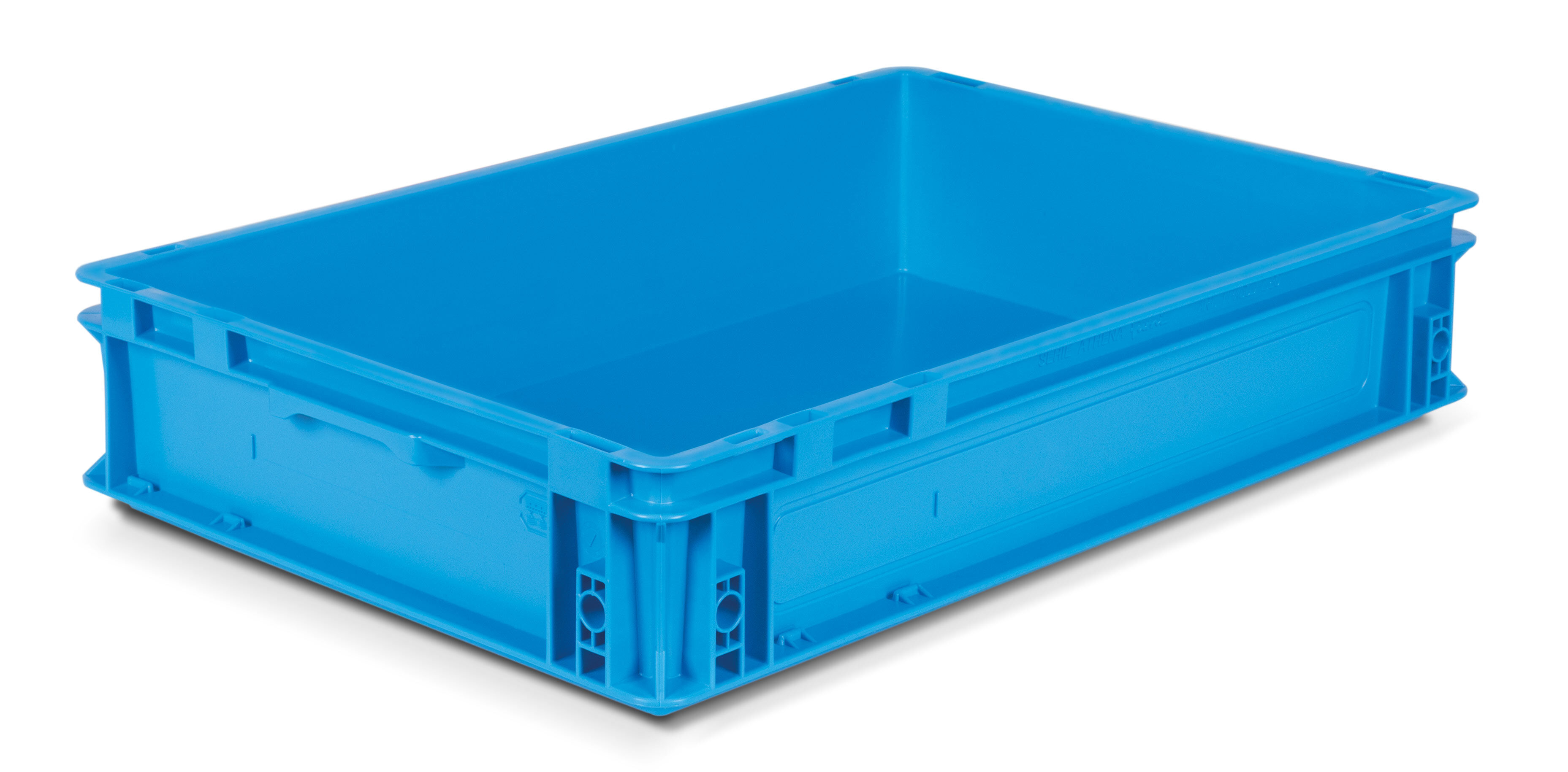 SETAM Caisse gerbable plastique coloris Bleu 20 litres H.120 mm
