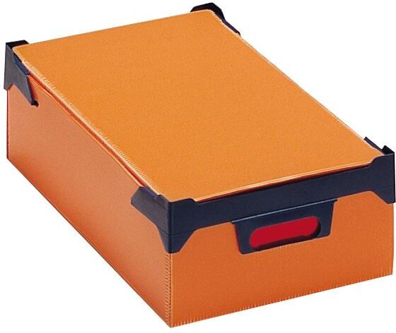 SETAM Caisse rangement alvéolaire 18 litres L.280xP.480 mm orange