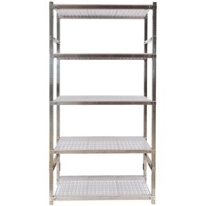 SETAM Rayonnage alimentaire Storinox 5 tablettes coloris blanc depart