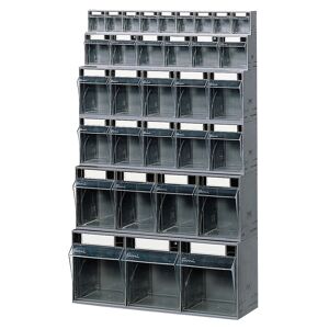 SETAM Kit bloc tiroir plastique Praticbox 32 tiroirs avec cadre support mural