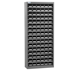 SETAM Armoire porte-bacs moyenne sans porte avec 96 bacs gris 1 litre