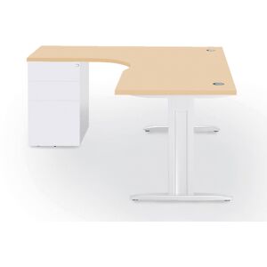 SETAM Retour caisson porteur metallique, coloris chene/blanc L.800 x P.600 mm