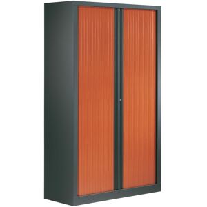 SETAM Armoire rideau Haute merisier corps anthracite L.1200 mm