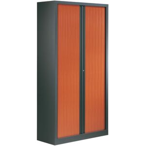 SETAM Armoire rideau Haute merisier corps anthracite L.1000 mm