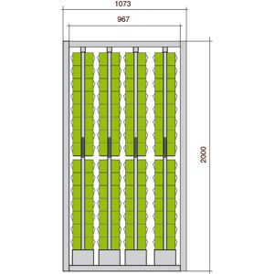 SETAM Couliplus de 120 blocs tiroirs Praticbox H.2000 mm