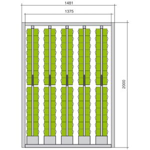 SETAM Couliplus de 150 blocs tiroirs Praticbox H.2000 mm