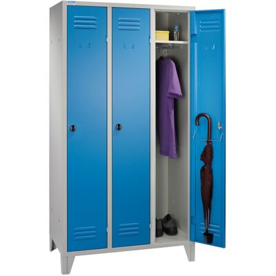 SETAM Vestiaire industrie propre Parma 3 casiers coloris Bleu - Publicité SETAM Vestiaire industrie propre Parma 3 casiers coloris Bleu - Publicité