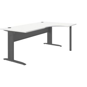 SETAM Bureau asymetrique 90° blanc 180120/60 cm avec retour droit