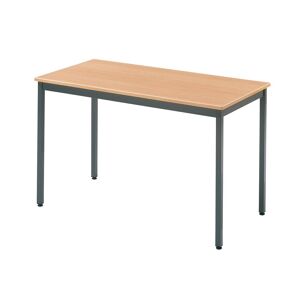 SETAM Table rectangulaire L.1400 x P.700 mm hetre et anthracite