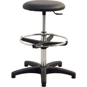 SETAM Tabouret atelier haut en vinyle sur patins avec repose-pieds