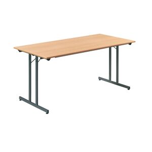 SETAM Table pliante L.1600 x P.800 mm hêtre et anthracite
