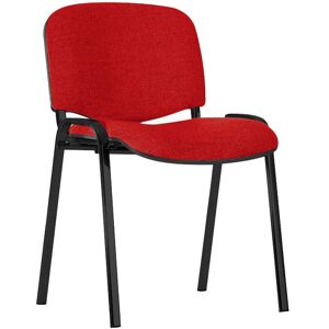 SETAM Chaise de réunion Leo en tissu rouge