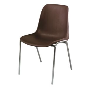 SETAM Chaise coque pour réunion ou collectivité coloris marron - Publicité