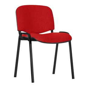 SETAM Chaise de réunion Leo en tissu rouge - Publicité