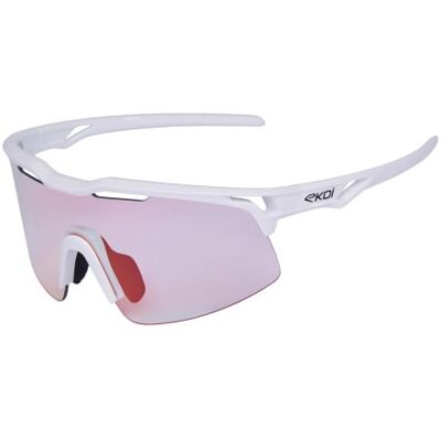 Ekoï Lunettes EKOI STRADA HF Blanc Photochromic rouge Cat1-3 blanc male - Publicité Ekoï Lunettes EKOI STRADA HF Blanc Photochromic rouge Cat1-3 blanc male - Publicité
