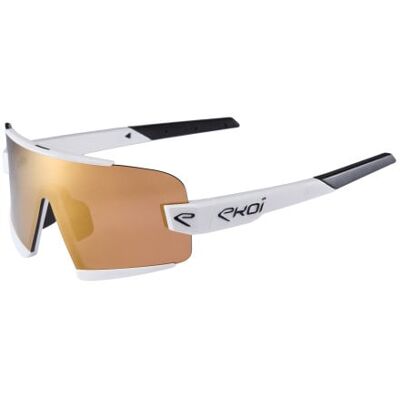 Ekoï Lunettes EKOI Racing OTTIMO S Blanche Revo gold Cat3 blanc male - Publicité Ekoï Lunettes EKOI Racing OTTIMO S Blanche Revo gold Cat3 blanc male - Publicité
