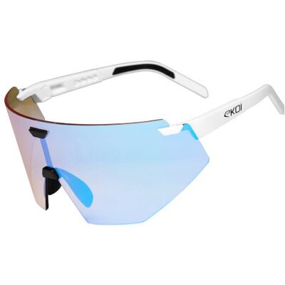 Ekoï Lunettes EKOI Racing AEROLITE Blanc Noir ICE Blue Cat1 blanc male - Publicité Ekoï Lunettes EKOI Racing AEROLITE Blanc Noir ICE Blue Cat1 blanc male - Publicité