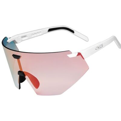 Ekoï Lunettes EKOI Racing AEROLITE Blanc Silver PH Light Red Cat1-3 blanc male - Publicité Ekoï Lunettes EKOI Racing AEROLITE Blanc Silver PH Light Red Cat1-3 blanc male - Publicité