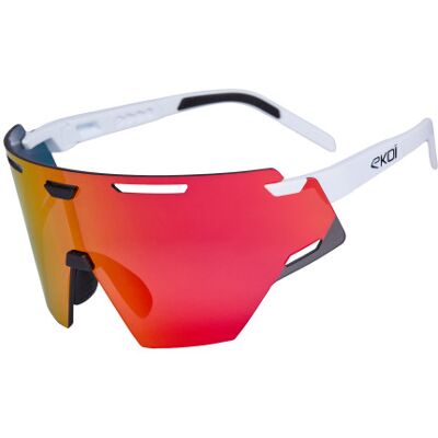 Ekoï Lunettes EKOI Racing ARIA Blanc REVO Red Cat3 blanc Unique male - Publicité Ekoï Lunettes EKOI Racing ARIA Blanc REVO Red Cat3 blanc Unique male - Publicité