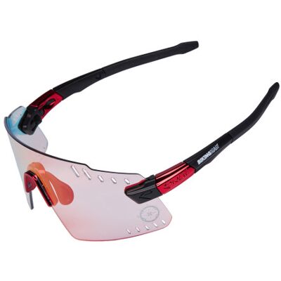 Ekoï Lunettes EKOI Perf LUMEN PURA BIKINGMAN LTD Noir ChromeRouge PH Cat 0-3 noir mat rouge Unique male - Publicité Ekoï Lunettes EKOI Perf LUMEN PURA BIKINGMAN LTD Noir ChromeRouge PH Cat 0-3 noir mat rouge Unique male - Publicité