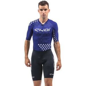 Ekoï Combinaison Triathlon EKOI Racing GRAPHENE Bleu blanc noir S male - Publicité Ekoï Combinaison Triathlon EKOI Racing GRAPHENE Bleu blanc noir S male - Publicité