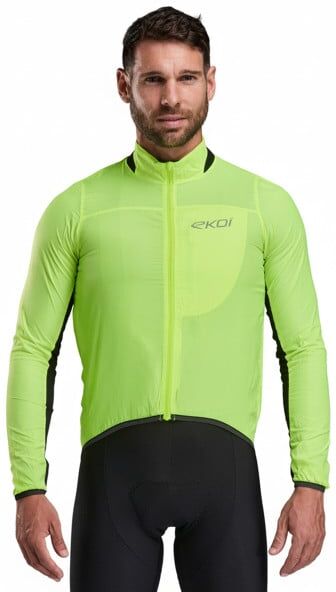 Ekoï Veste coupe vent EKOI Perf WINDPROOF LIGHT POCKET Jaune fluo Jaune M male