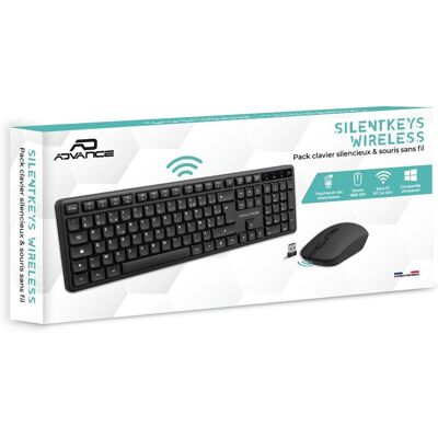 Advance SILENTKEYS WIRELESS PK CLAVIER + SOURIS CLS-4100RF - Publicité Advance SILENTKEYS WIRELESS PK CLAVIER + SOURIS CLS-4100RF - Publicité