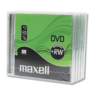 Maxell Pack de 5 DVD+RW Maxell 120 mn 4,7 Go 4x - Publicité