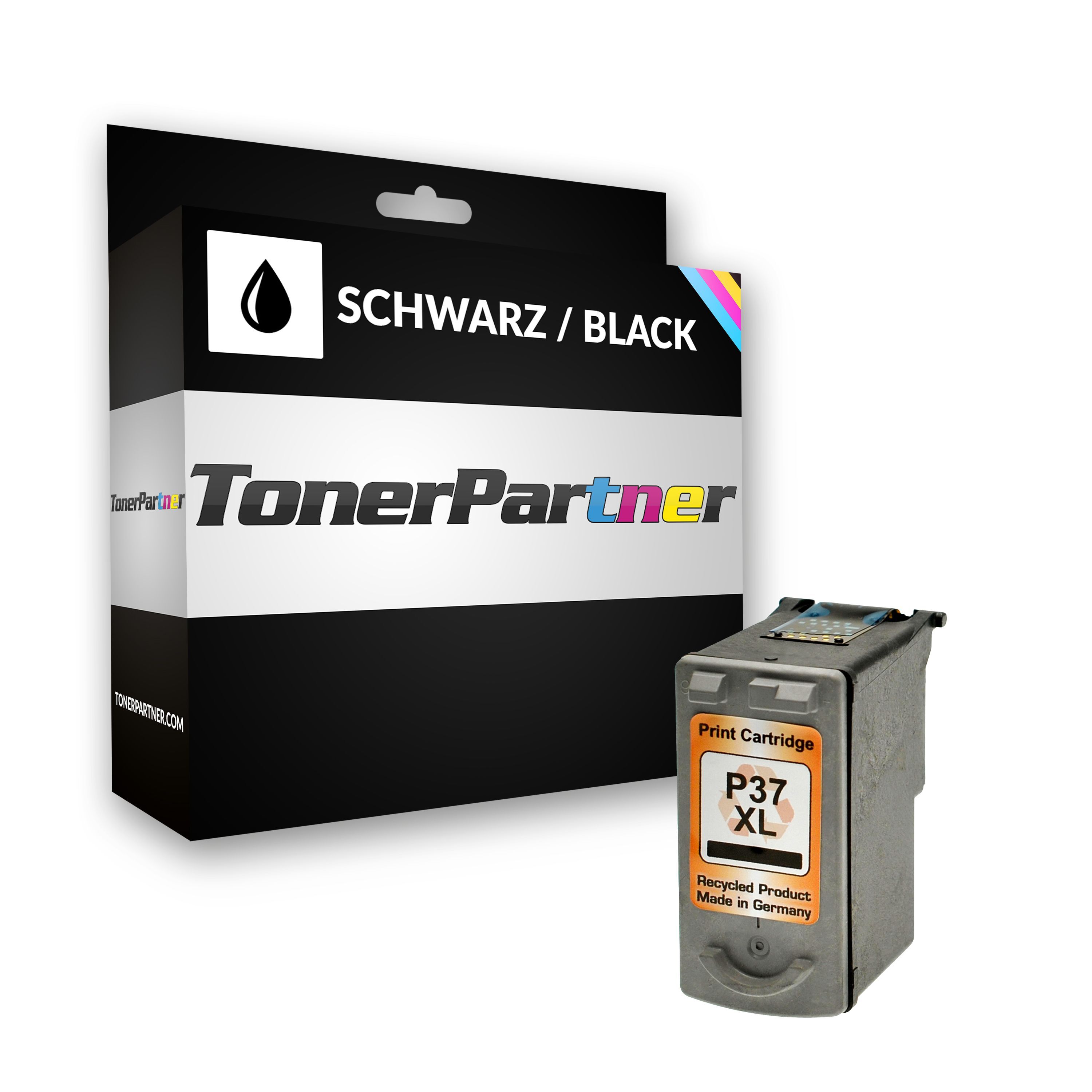 TonerPartner Compatible avec Canon Pixma IP 2600 cartouche d'encre (PG-37 / 2145 B 001) noir, 219 pages, 4,58 centimes par page, contenu: 9 ml de TonerPartner