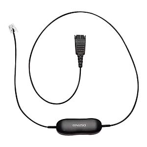 GNNETCOM Jabra GN1200 Smart Cord - Cordon pour casques et téléphones filaires - Noir
